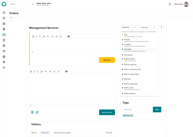 OpFlow Order